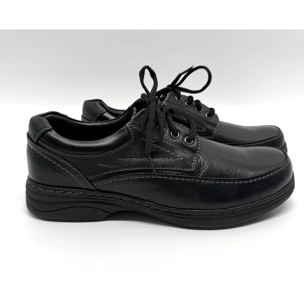 Croft & Barrow Wells Men's 9.5 M Black Leather Business Casual Shoes NIB